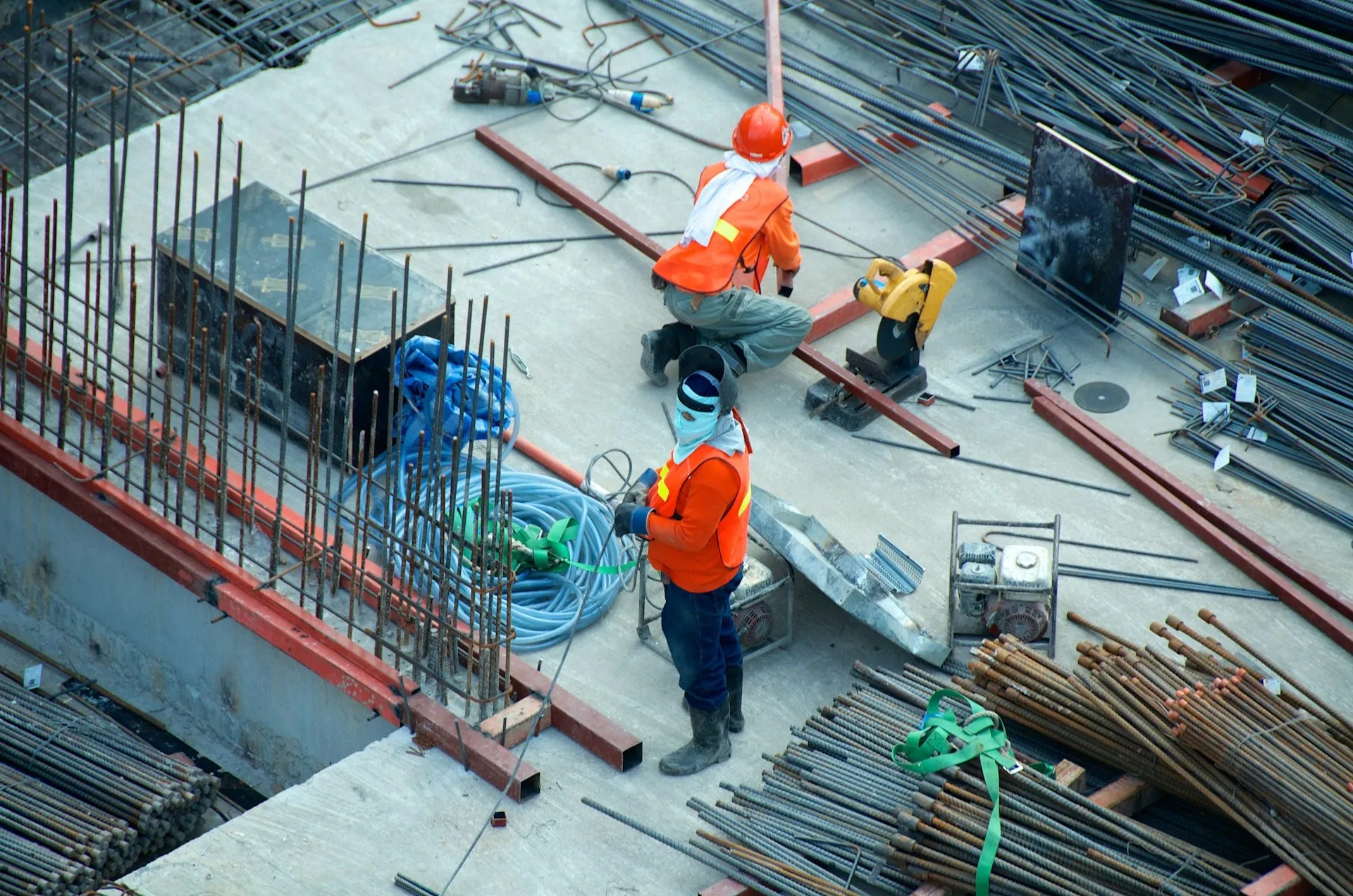 Structural concrete repairs with crew on deck